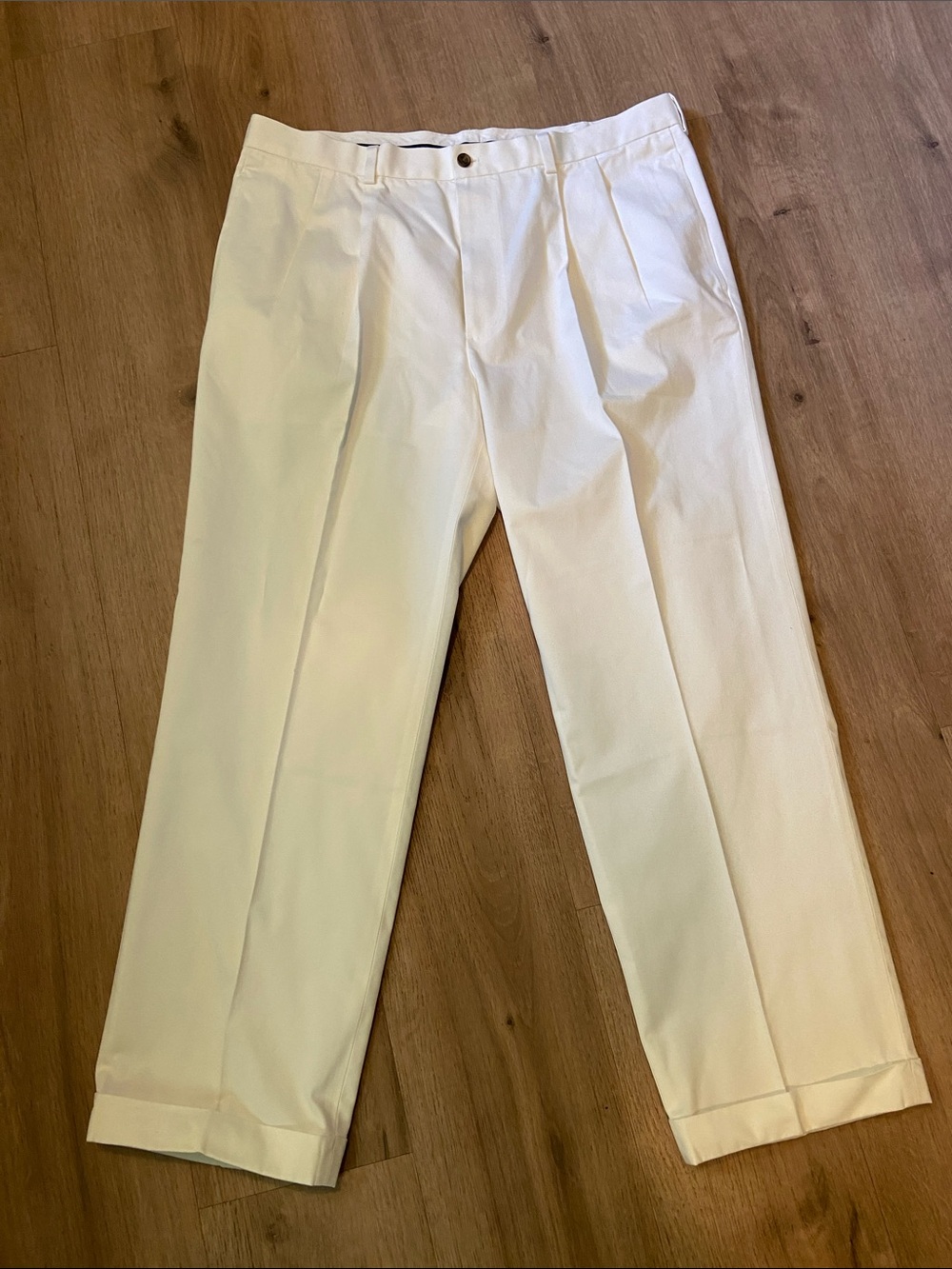 Brooks Brothers Lightweight Chino Pants Men's 38X30 White Preppy Old Money